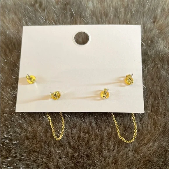 Uncommon James Gold Chain Earrings - Picture 2 of 3